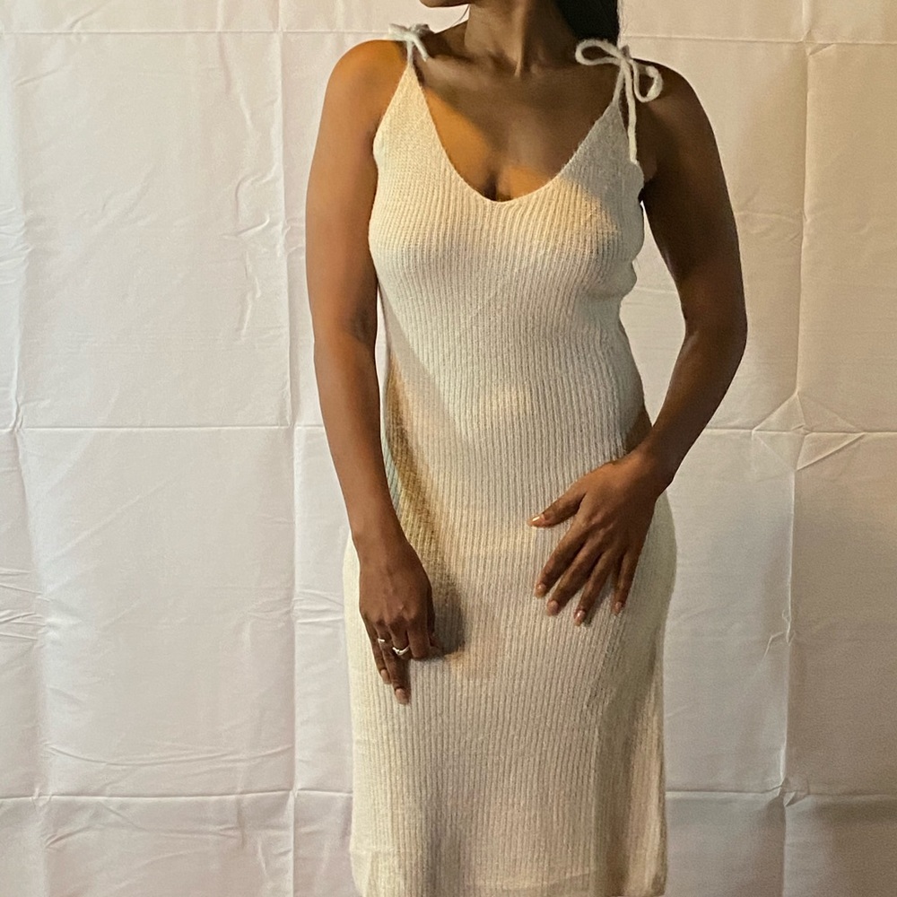 Light Slay cream knit dress